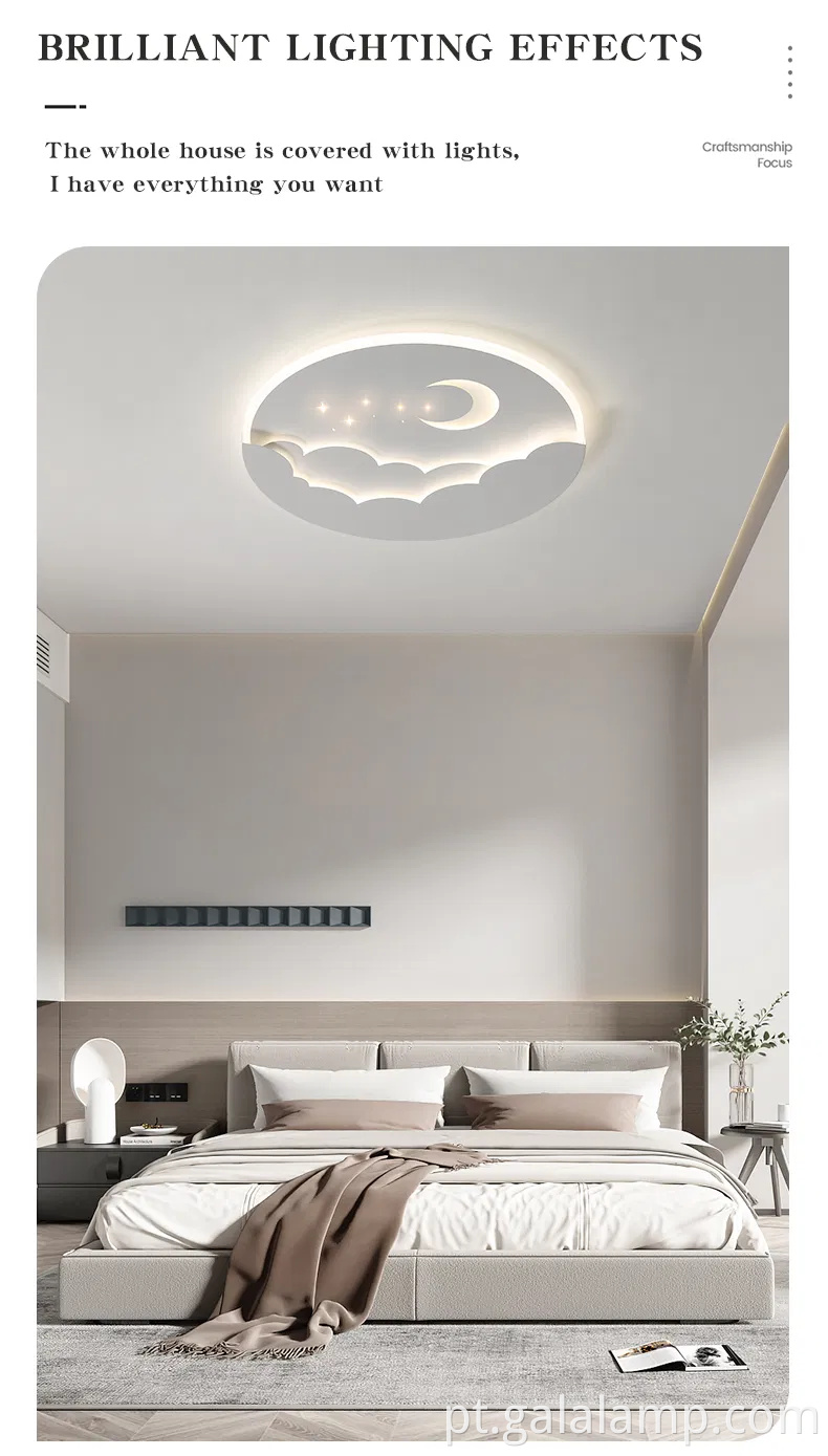 Lâmpada de teto da lua de desenho animado para crianças 'quartos